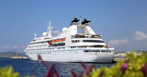 Bodrum`a kruvaziyer ile 2 bin 165 yabancı turist uğradı